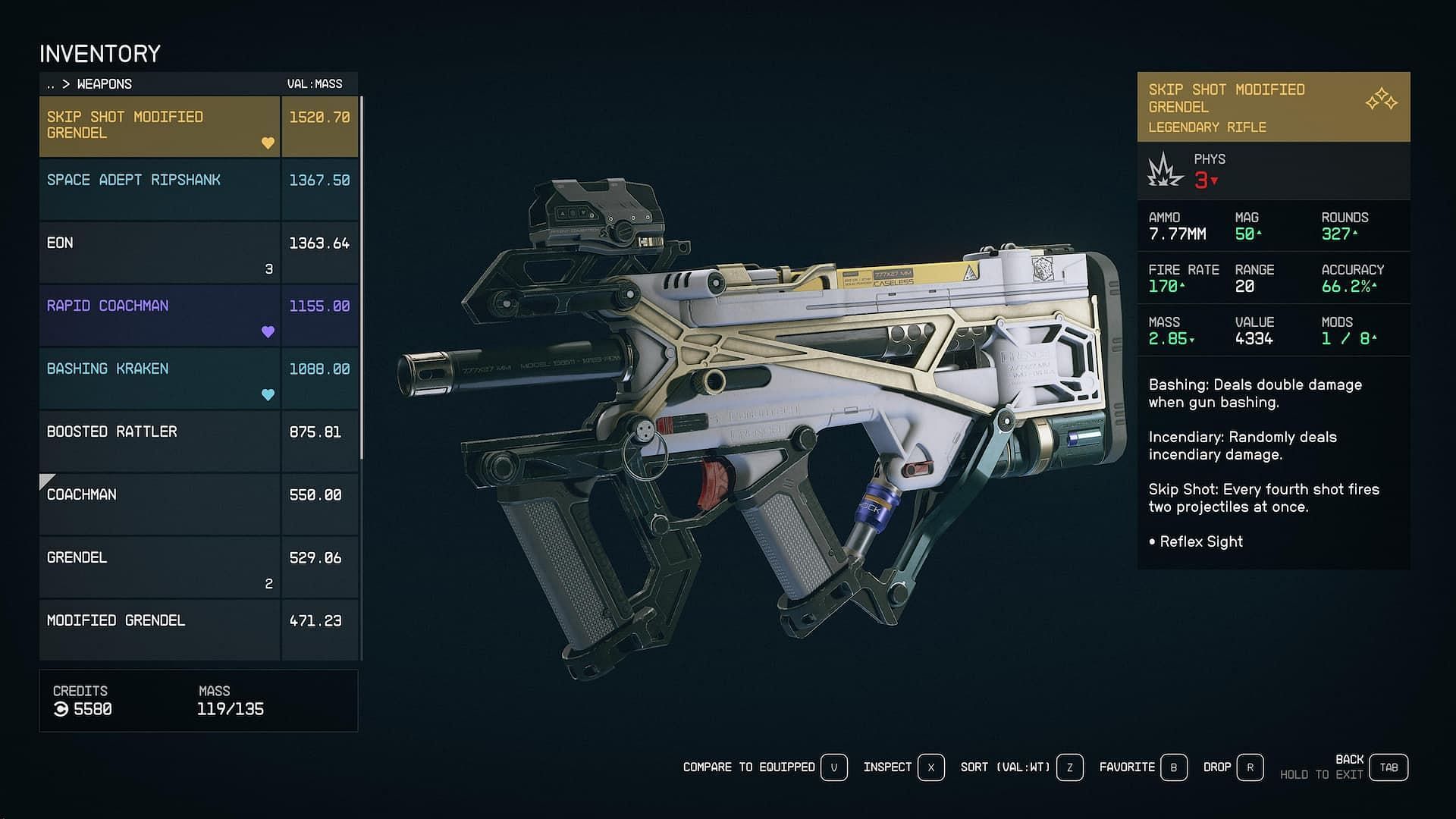 This mod allows you to track your items' weight (Image via Bethesda)